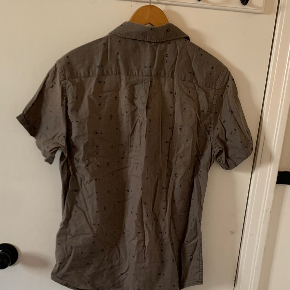 Men's green/gray  Short Sleeve Shirt - Picture 6 of 6